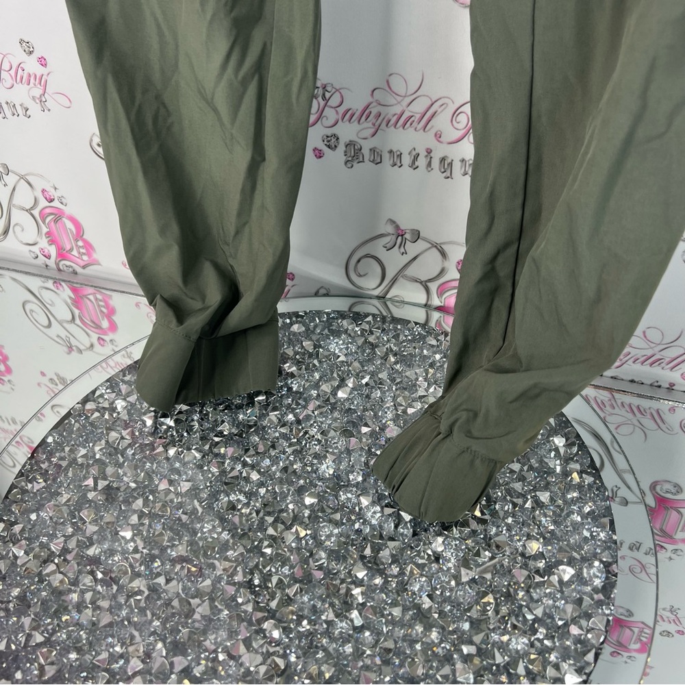 Kyodan pants joggers military cargo style Olive Green workout athletic Pants - Picture 3 of 8